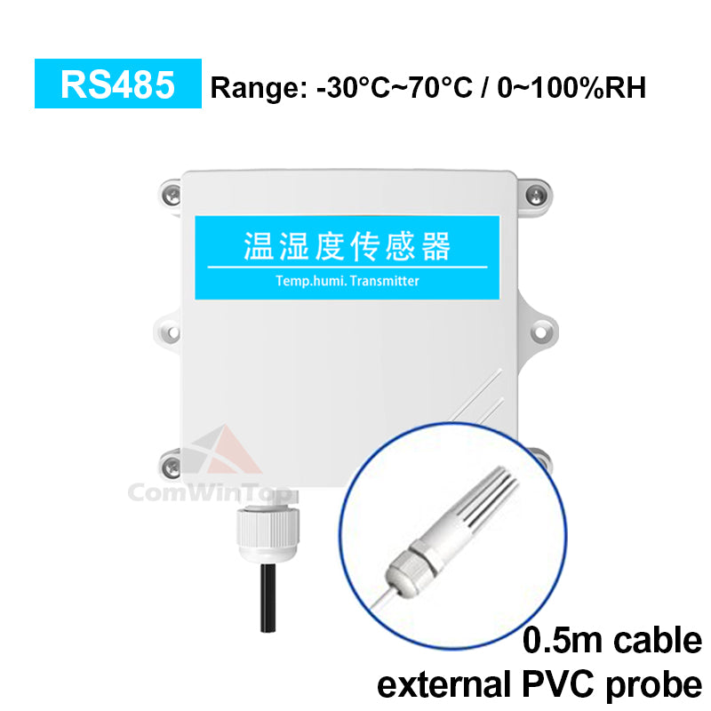 IP65 Protection RS485 Temperature Humidity Transducer Transmitter with LED Display, Support Modbus