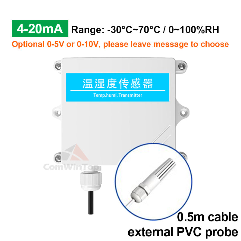 IP65 Protection RS485 Temperature Humidity Transducer Transmitter with LED Display, Support Modbus