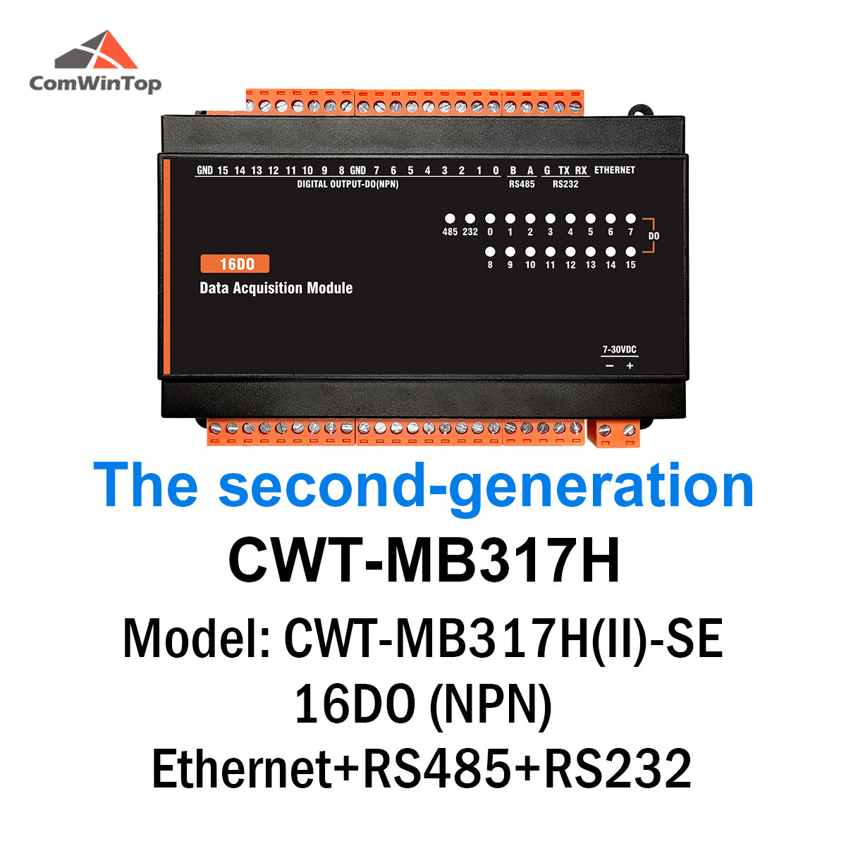 CWT-MB317H 16DO(NPN) 16-Channel Digital Output Transistor Output Modbus Controller