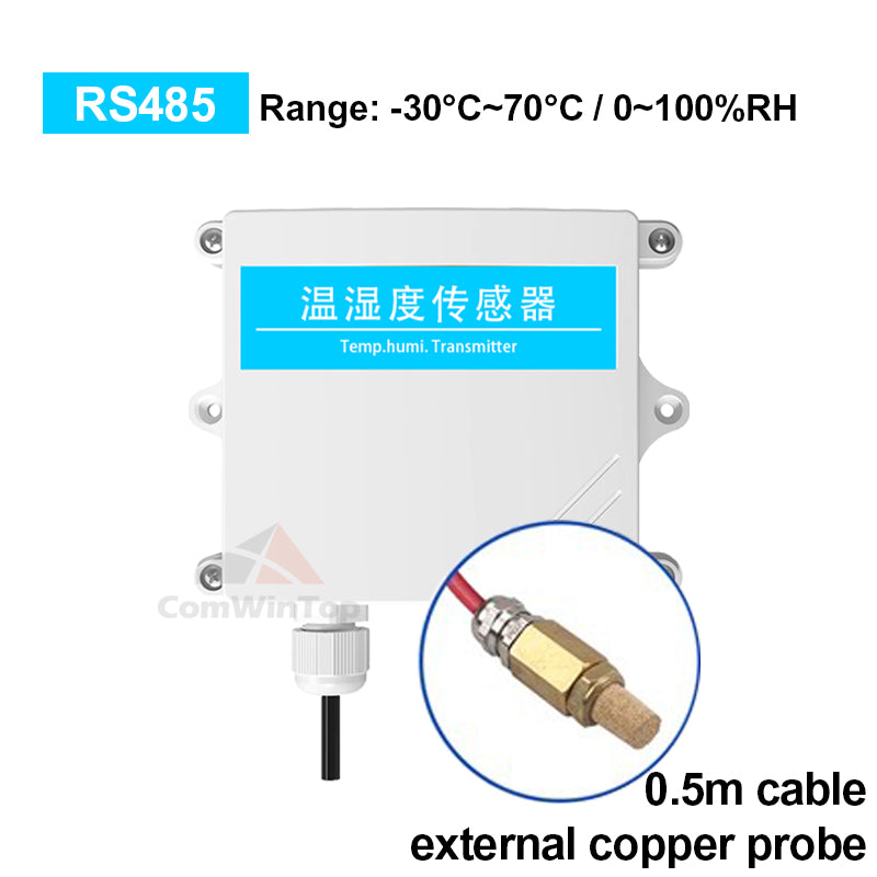 IP65 Protection RS485 Temperature Humidity Transducer Transmitter with LED Display, Support Modbus