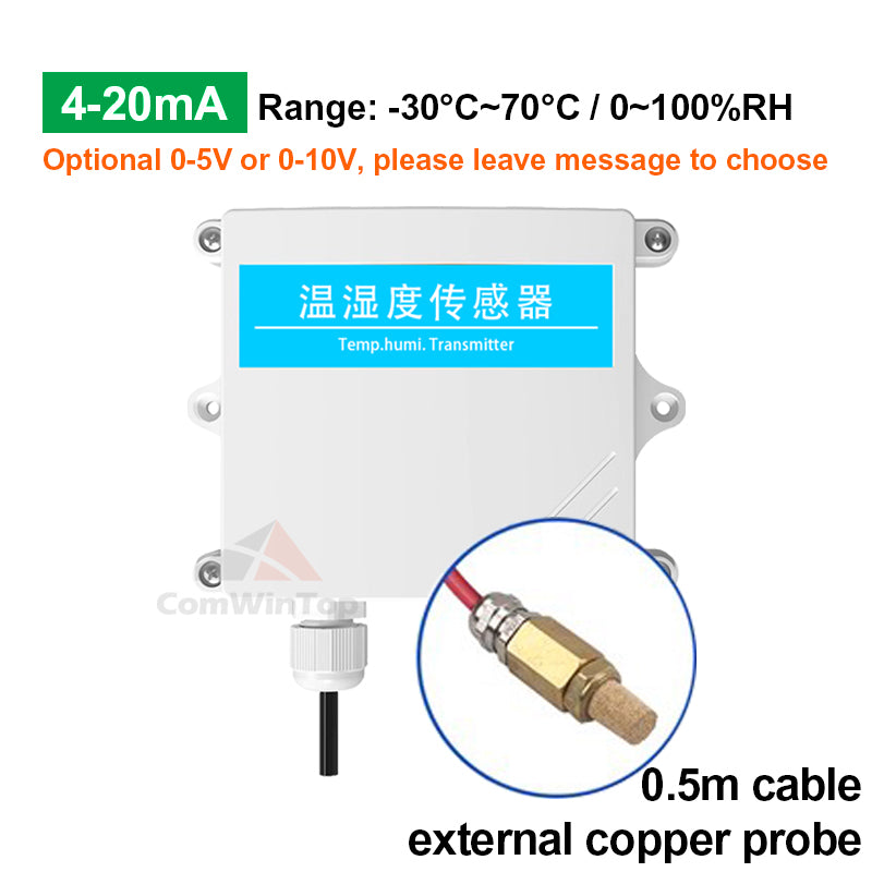IP65 Protection RS485 Temperature Humidity Transducer Transmitter with LED Display, Support Modbus