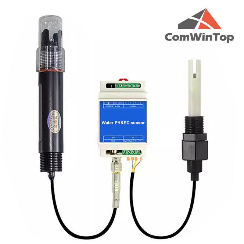 PH EC 2 in 1 Water Quality Detector RS485 Modbus transmitter Industrial Sewage Monitor for Agricultural Aquaculture