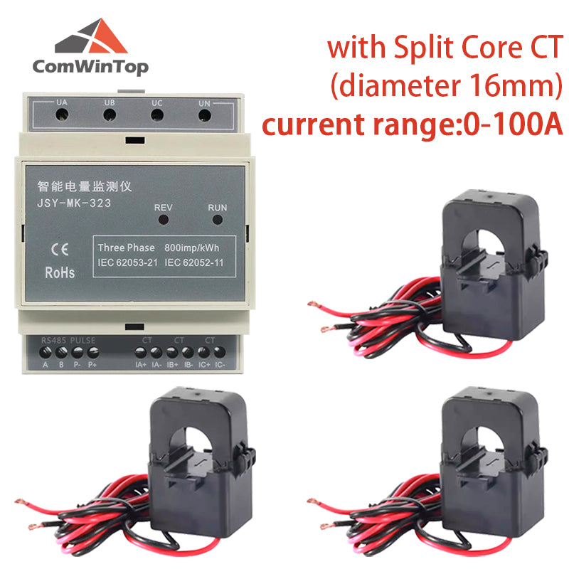 RS485 Modbus Three Phase AC Power Meter Voltage Current Power Energy Acquisition Module