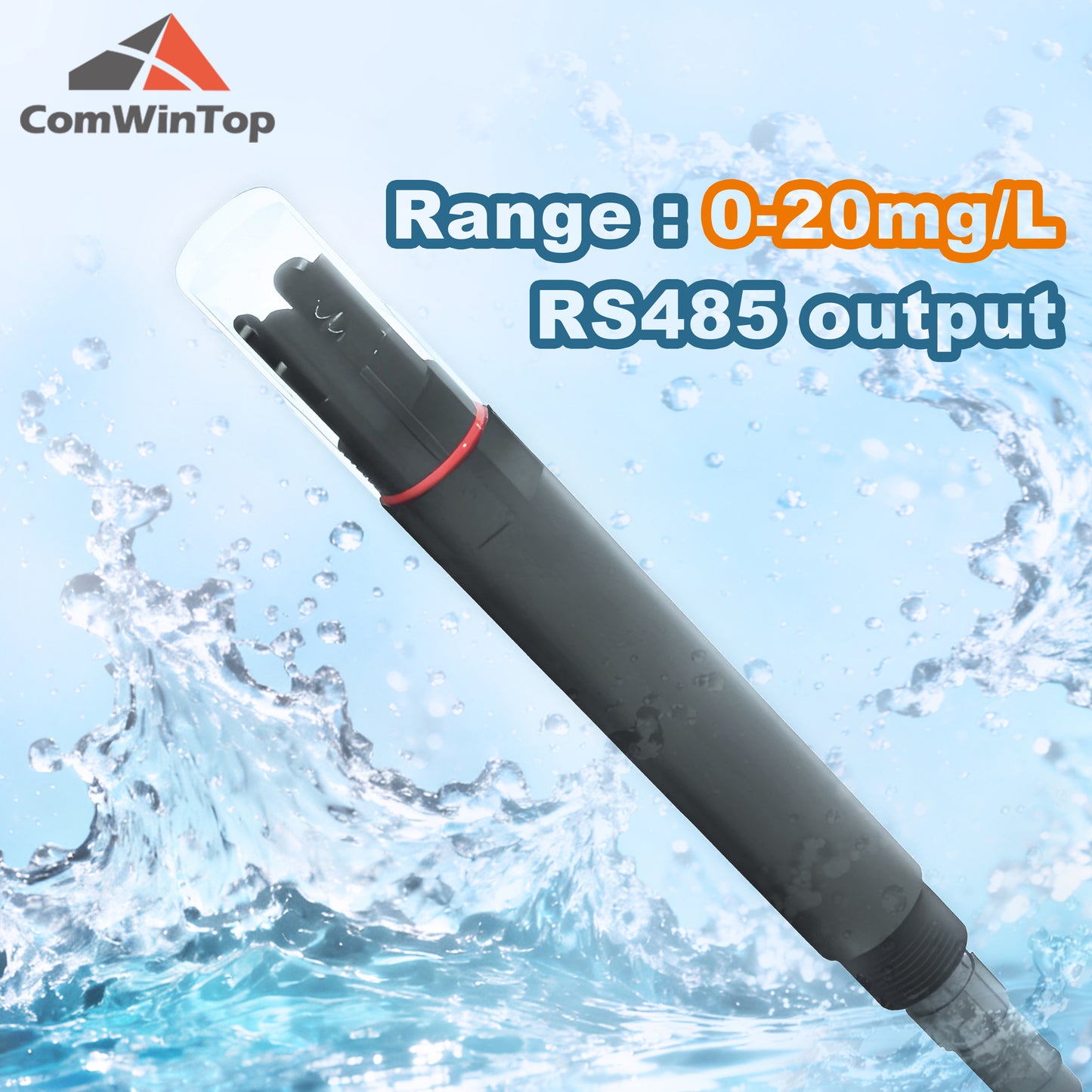 RS485 Output 0-2mg/L 0-8mg/L 0-20mg/L Residual Chlorine Sensor Three-Electrode No Frequent Calib