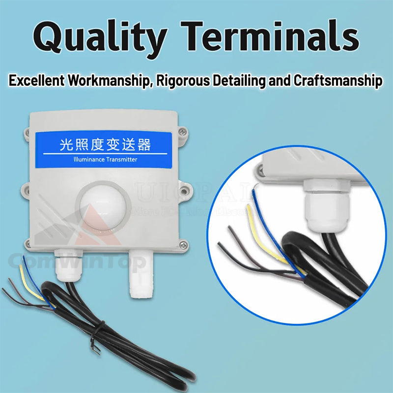 Light sensor 0-10V 0-5V 4-20mA RS485 200000Lux 65535Lux industrial intensity illumination acquisition transmitter