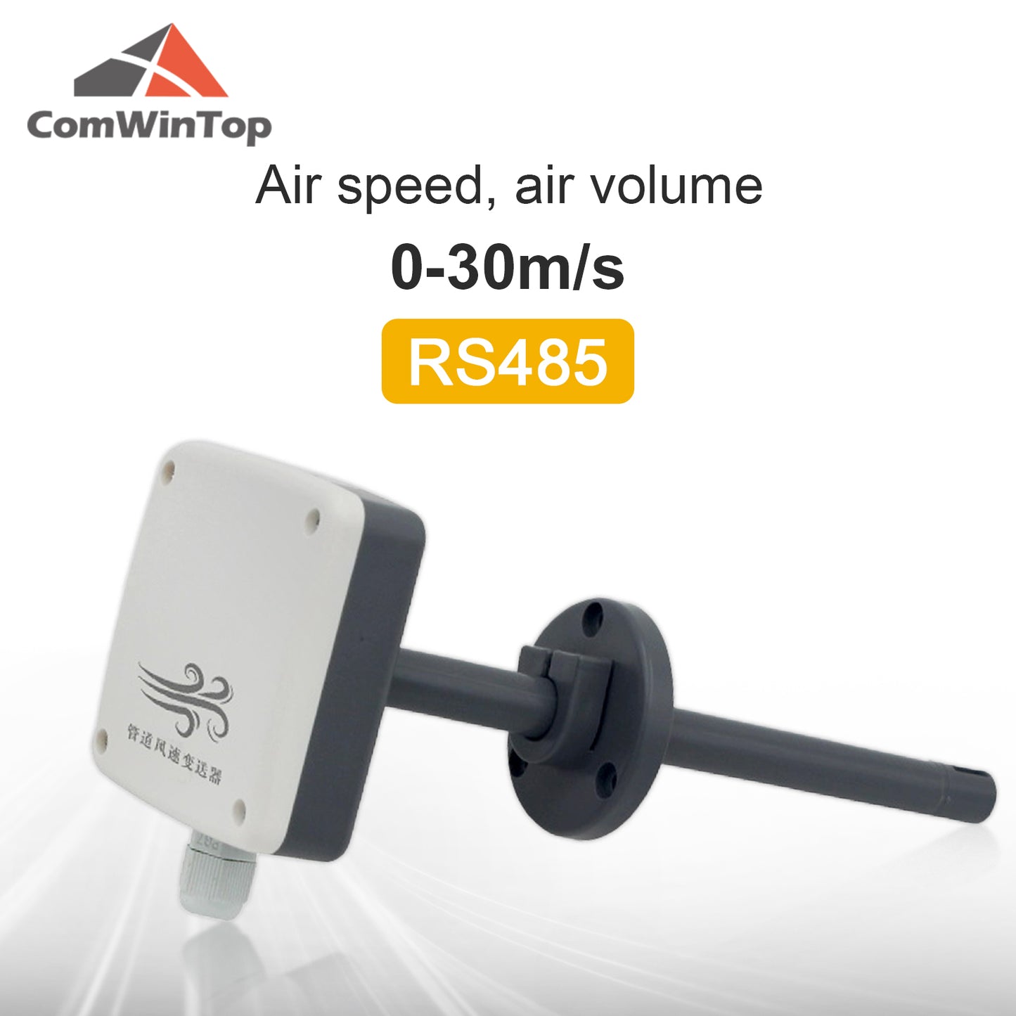 RS485 4-20mA 0-5V 0-10V Pipeline Duct Type Air Volume and Air Speed Sensor Airflow Air Velocity Transmitter