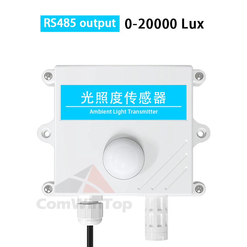 Light sensor 0-10V 0-5V 4-20mA RS485 200000Lux 65535Lux industrial intensity illumination acquisition transmitter