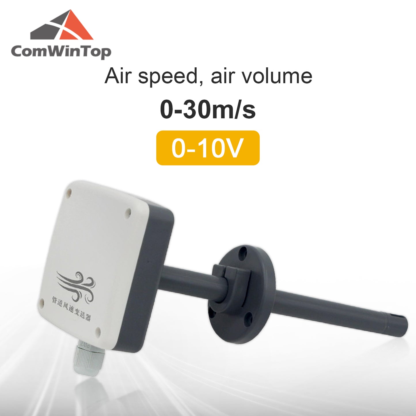 RS485 4-20mA 0-5V 0-10V Pipeline Duct Type Air Volume and Air Speed Sensor Airflow Air Velocity Transmitter