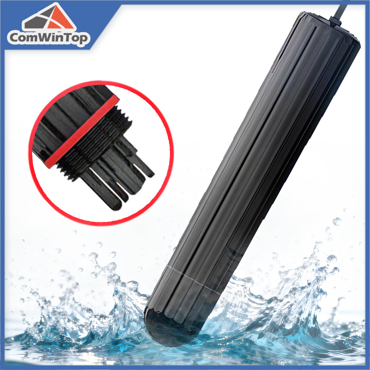 8-in-1 Water Quality Sensor - PH/EC/TDS/Temp/ORP/Salinity/Specific Gravity Tester with RS485 Output