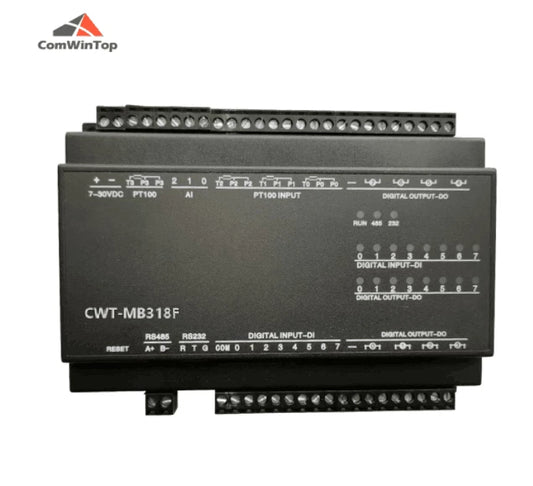 CWT-MB318F 4PT+4AI+4AO+8DI+6DO RS485 RS232 Ethernet Modbus Rtu Tcp Io Acquisition Module