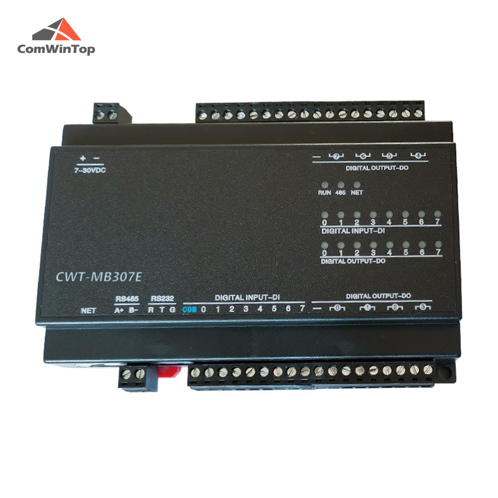 CWT-MB307E 8DI+8DO RS485 RS232 Ethernet Modbus Rtu with DIN Rail Mounting