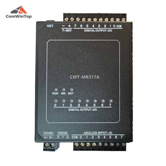 CWT-MB317A 8AI+8DO(NPN) RS485 RS232 Ethernet Modbus Rtu Tcp Io Acquisition Module