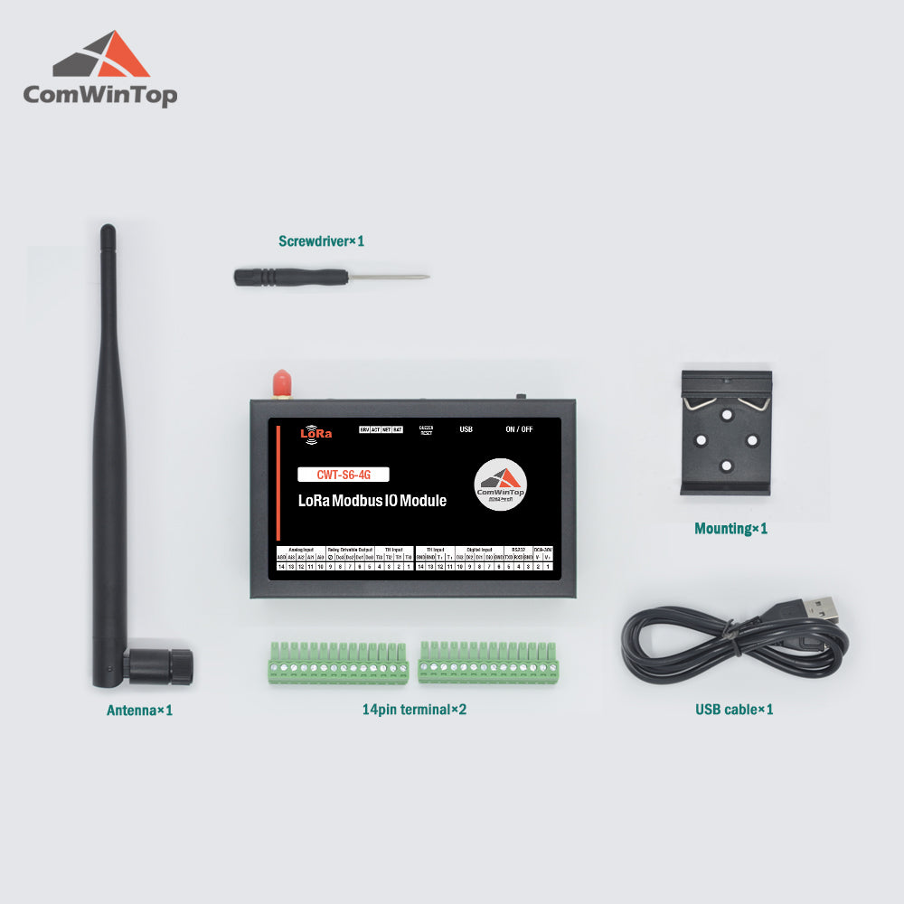 CWT-S6-4G 4Di+4Do+4Ai+4Ti 4g Temperature Modbus Tcp IO Module, Remote Data Acquisition Rtu
