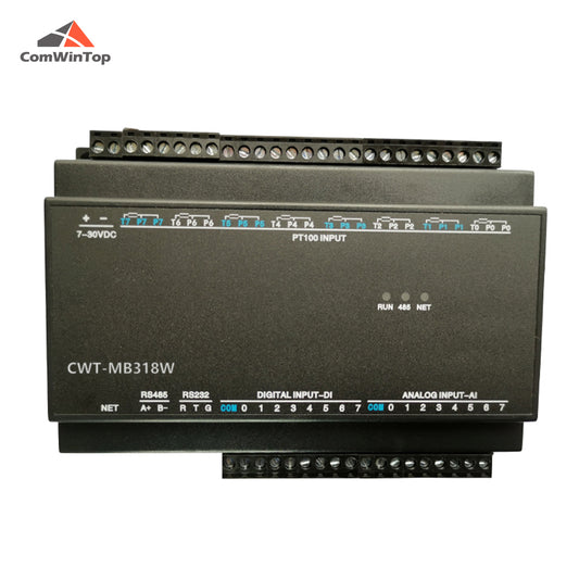 CWT-MB318W 8PT+8AI+8DI RS485 RS232 Ethernet Modbus Rtu Tcp Io Acquisition Module