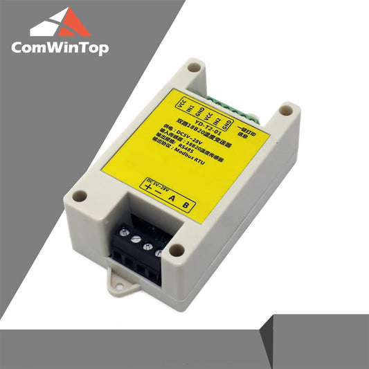 2 channels 18B20 Rs485 Modbus Output Temperature Acquisition Module