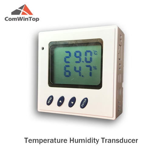 RS485 Modbus 4-20mA 0-5V Output Temperature Humidity Sensor Transmitter Transducer with LCD Display, 86mm Wall Mounting