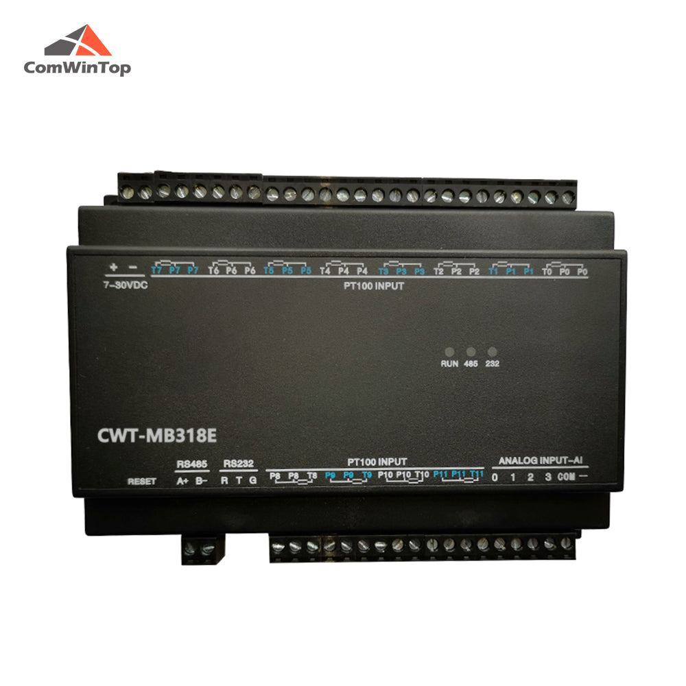CWT-MB318E 12PT+4AI RS485 RS232 Ethernet Modbus Rtu Tcp Io Acquisition Module
