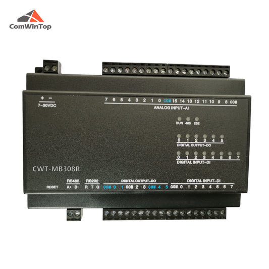CWT-MB308R 16AI+8DI+6DO RS485 RS232 Ethernet Modbus Rtu Tcp Io Acquisition Module