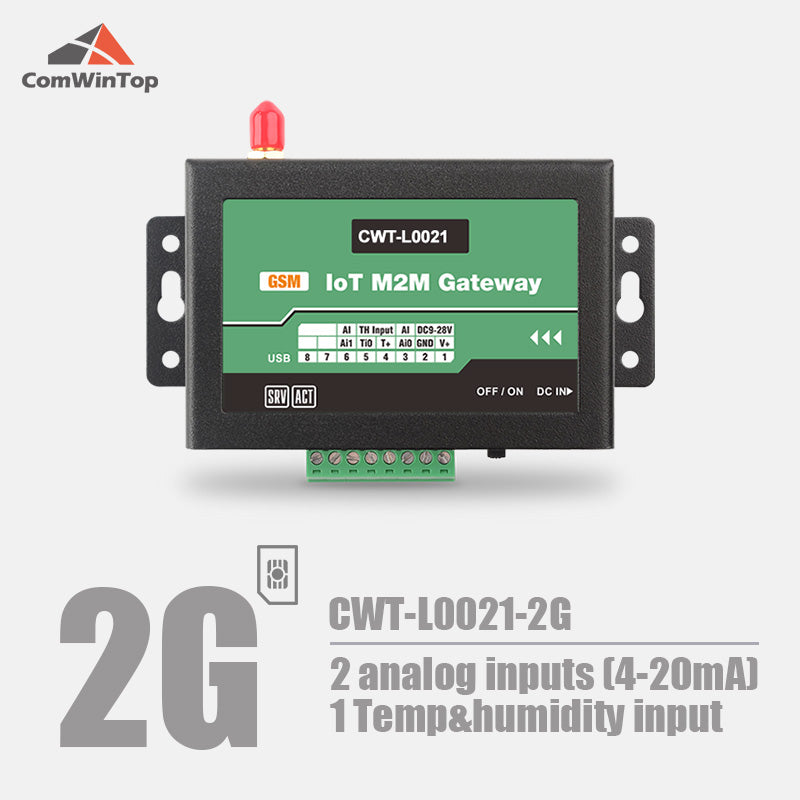 CWT-L0021S 2Ai 1Ti RS485 Modbus Gprs 3G 4G Wifi Rtu Modem Iot Gateway 1 order