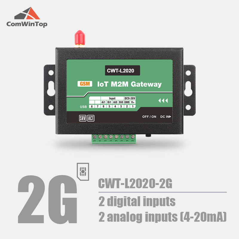 CWT-L2020S 2Di 2Ai RS485 Modbus Gprs 3G 4G Wifi Rtu Modem Iot Gateway