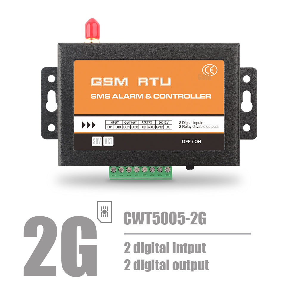 CWT5005 2DI 2DO Sms Gsm Alarm Module, Gsm relay controller, Gsm Relay Switch