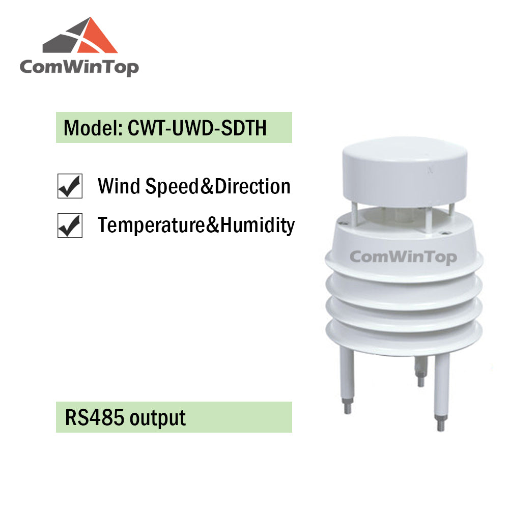 RS485 Ultrasonic Wind Speed and Direction Sensor Temperature Humidity Noise PM2.5 Pressure Light Rainfall Small Weather Station