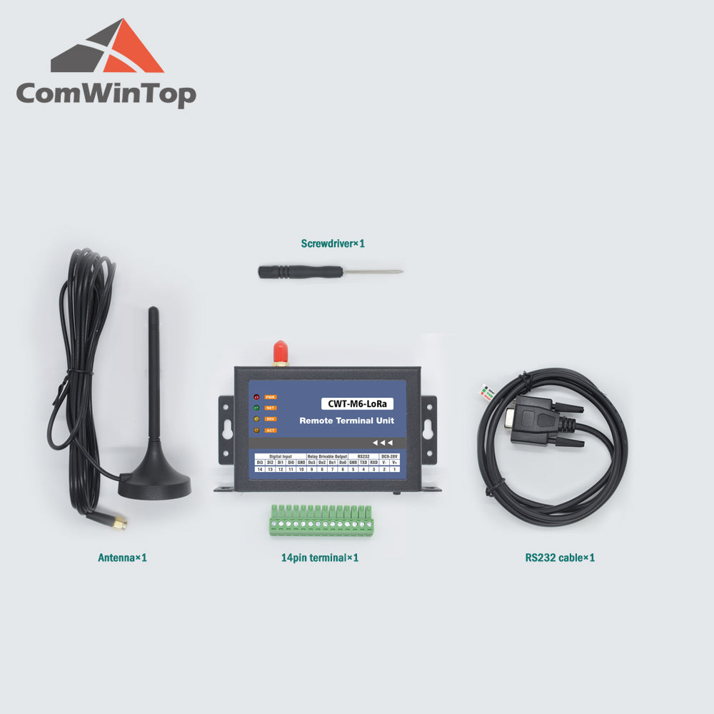CWT-M6-LoRa 2Di+3Do+1Ai Wireless 433M LoRa Modbus IO Module Modbus RTU