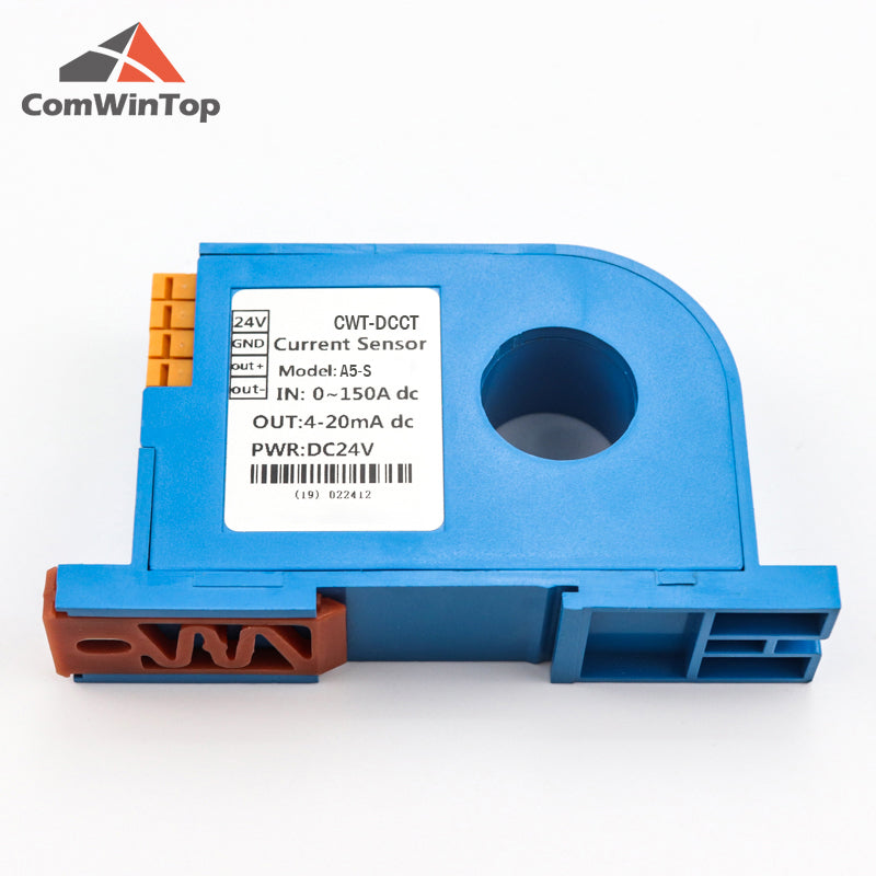 DC 0-200A Input 4-20mA/RS485 output Din type Current Transmitter closed loop Perforated DC ampere signal transducer current