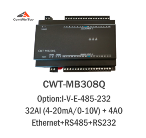 CWT-MB308Q 32AI+4Ao RS485 RS232 Ethernet Modbus Tcp Module