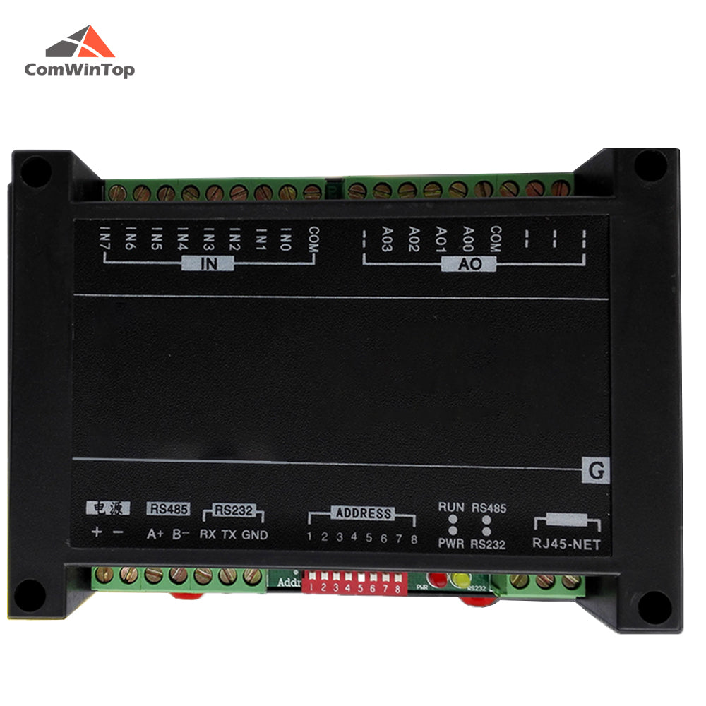 CWT-MB307K 4AO+8DI RS485 RS232 Ethernet Modbus Rtu Tcp Io Acquisition Module