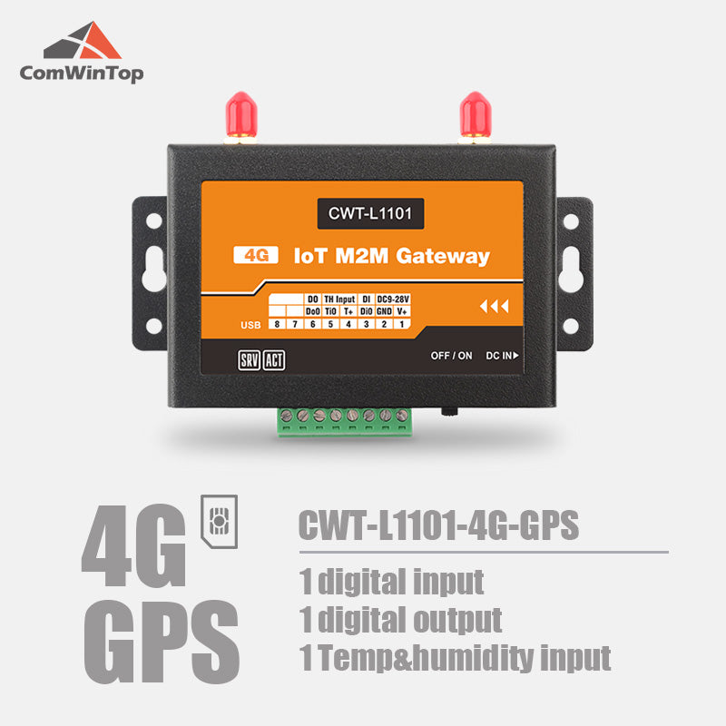 CWT-L1101S 1Di 1Do 1Ti RS485 Modbus Gprs 3G 4G Wifi Rtu Modem Iot Gateway