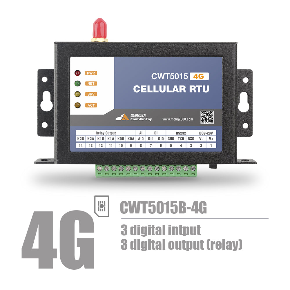 CWT5015B 3DI 3DO Gsm Gprs 4g Wi-Fi Remote Io Module Rtu Modem Controller