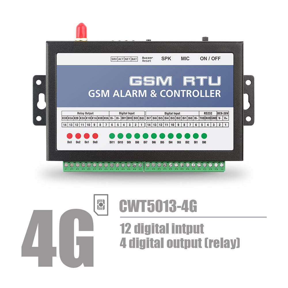 CWT5013 12DI 4DO Relay Output Gsm Gprs 4g Wi-Fi Remote Io Module Rtu Modem Controller