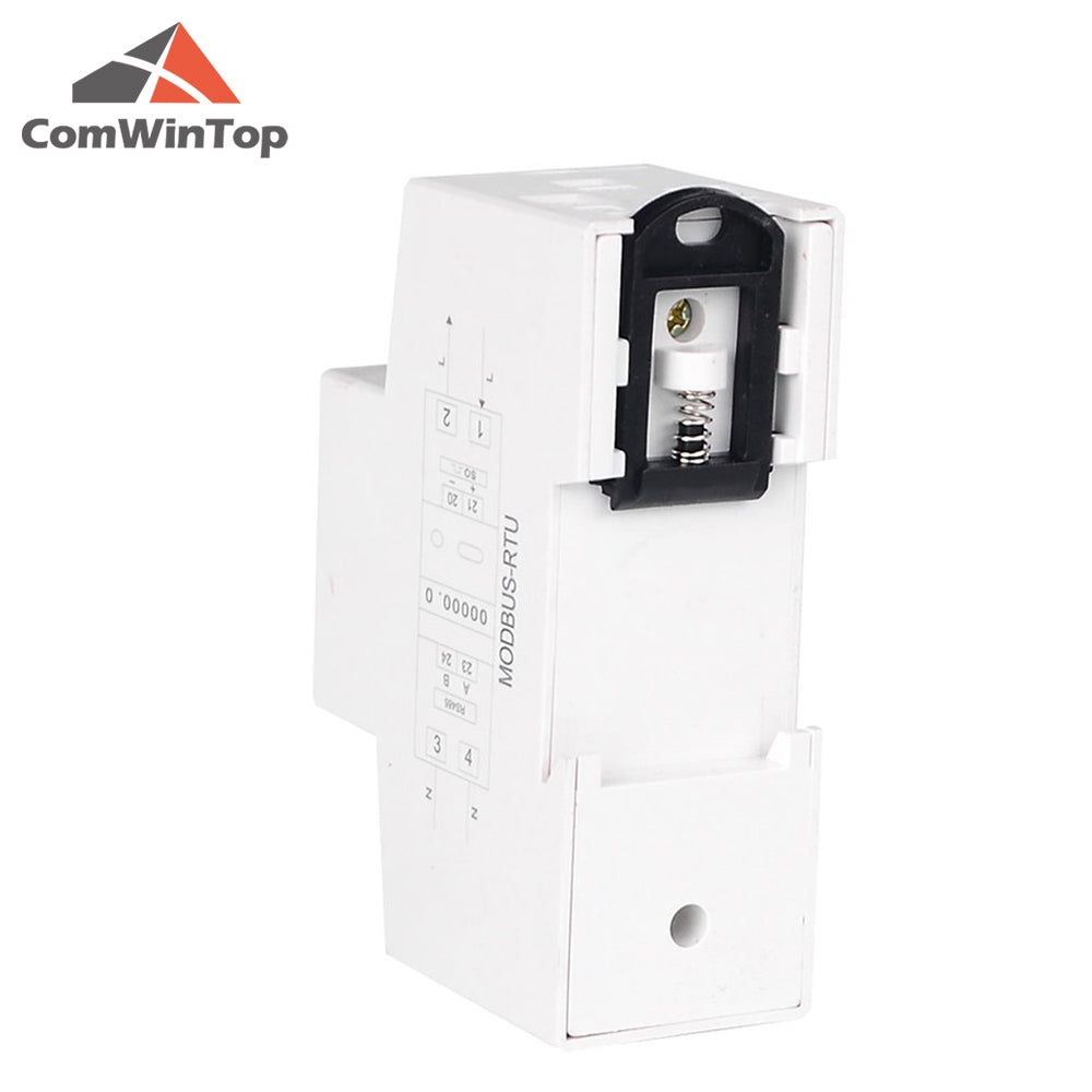 Intelligent RS485 Electric Power Meter Single Phase 2 Wire Energy Meter DIN Rail Mounting LCD Backlight Display AC 230V 5-80A