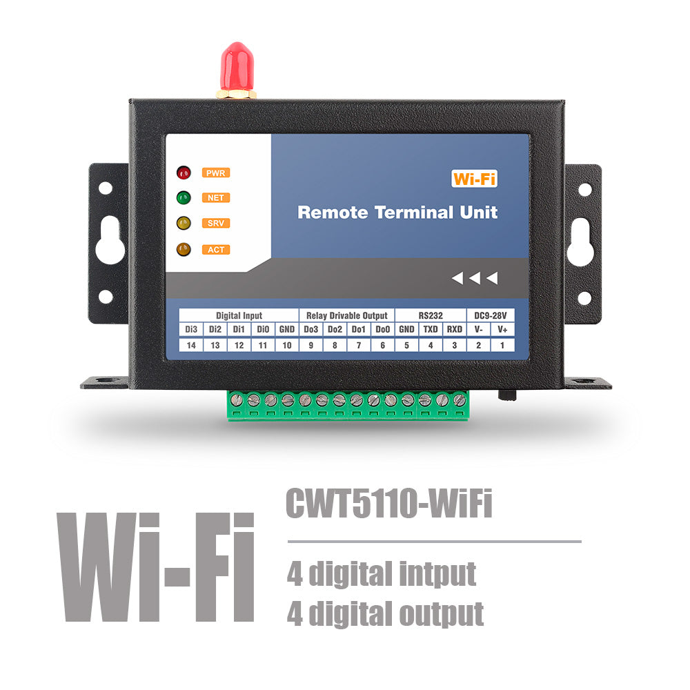 CWT5110 4DI 4DO Gsm Gprs 4g Wi-Fi Io Module Rtu Dtu Modem, Support Pulse Counter
