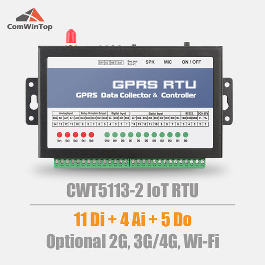 CWT5113-2 11DI 4AI 5DO Gsm Gprs 4g Wi-Fi Remote Data Acquisition Module Rtu Modem
