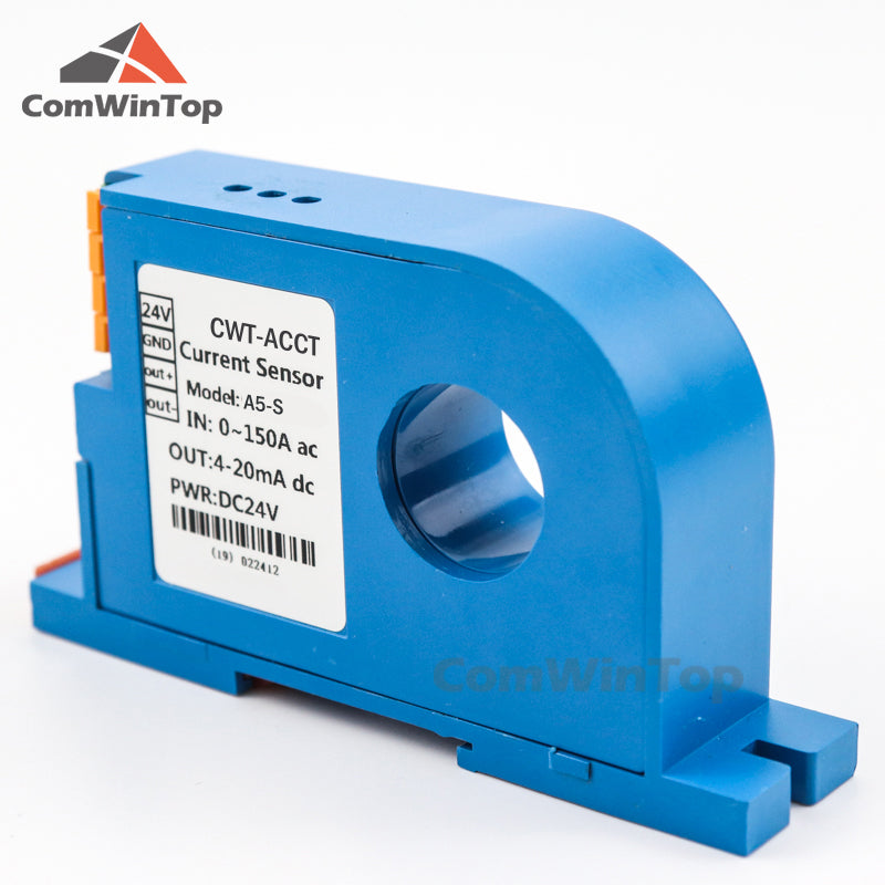AC 0-400A Input 4-20mA/RS485 output Din type Current Transmitter closed loop Perforated ac ampere signal transducer current sens