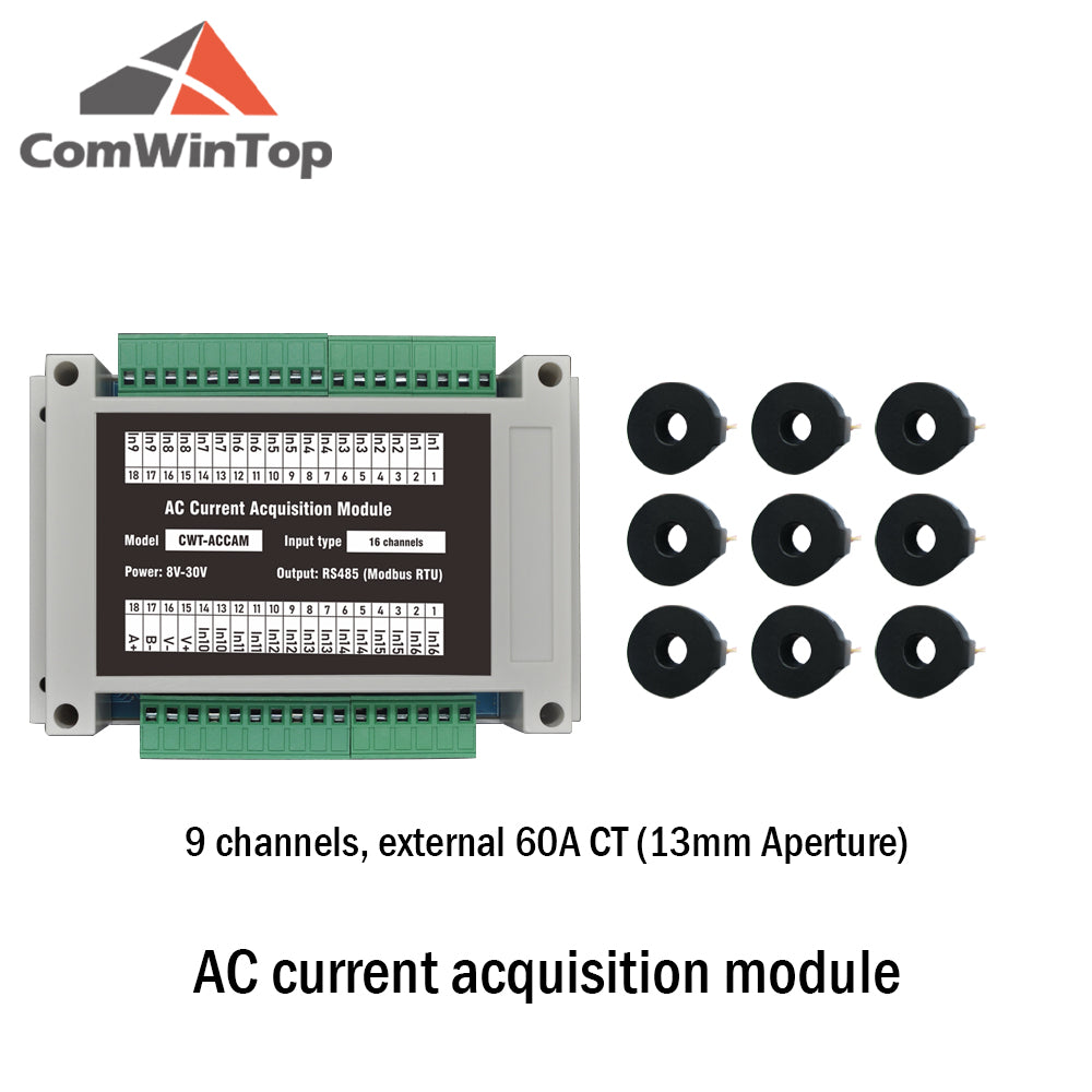 16-channel RS485 Modbus AC Current Acquisition Module