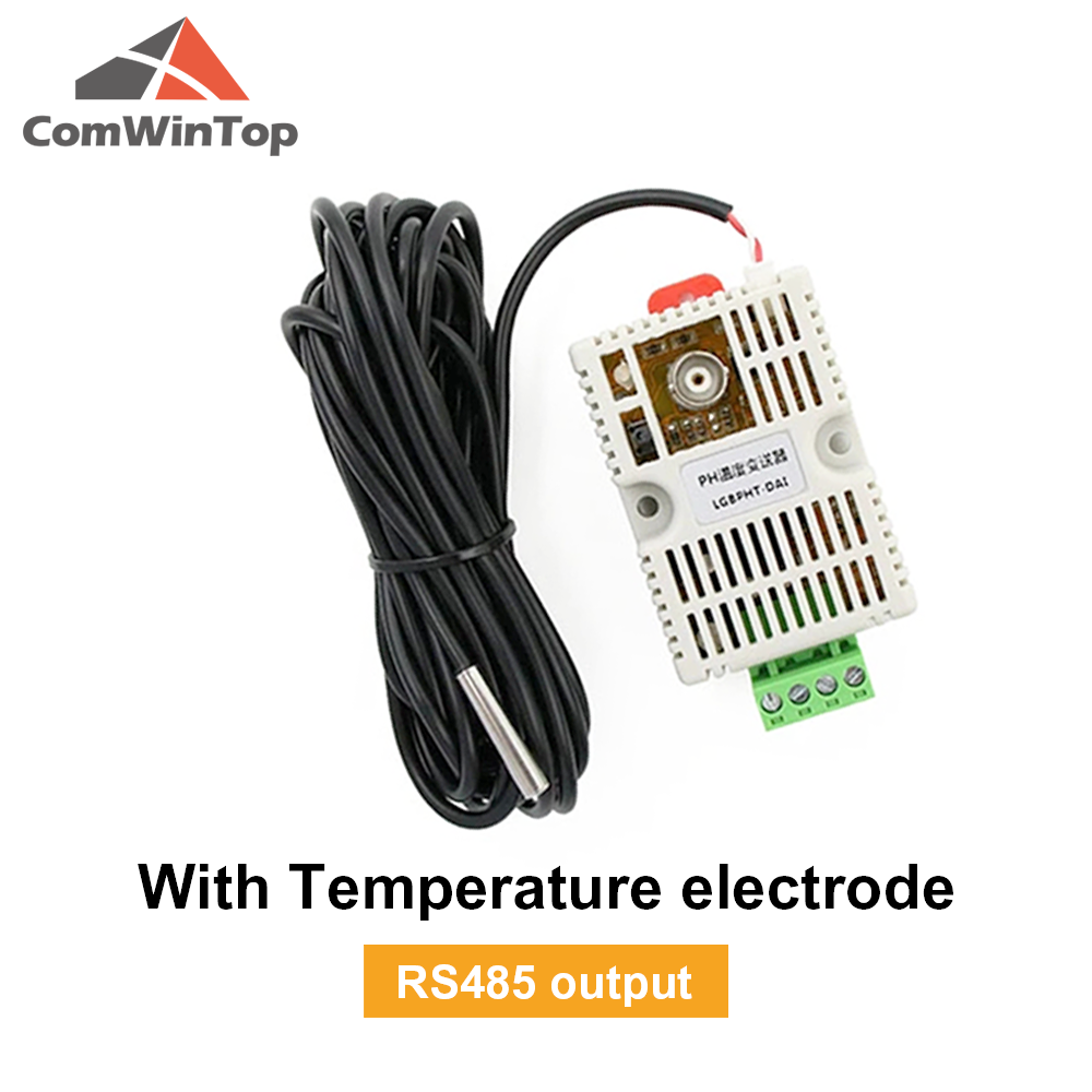 Water PH Temperature Transmitter Detection Sensor Module Voltage 0-5V 0-10V 4-20mA RS485 Output PH sensor PH electrode BNC