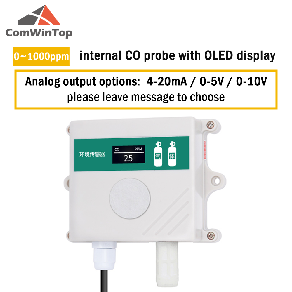 CO sensor CO transmitter carbon monoxide transmitter in greenhouse agriculture farm carbon monoxide detector modbus RS485