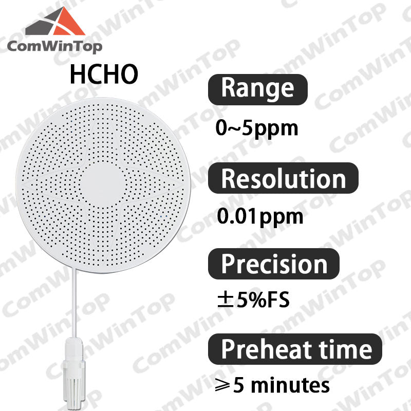 RS485 Modbus Temperature Humidity Pressure Light TVOC PM2.5 PM10 CO2 HCHO O3 O2 H2S CH4 CO NO2 SO2 H2 NH3 Air Quality Sensor