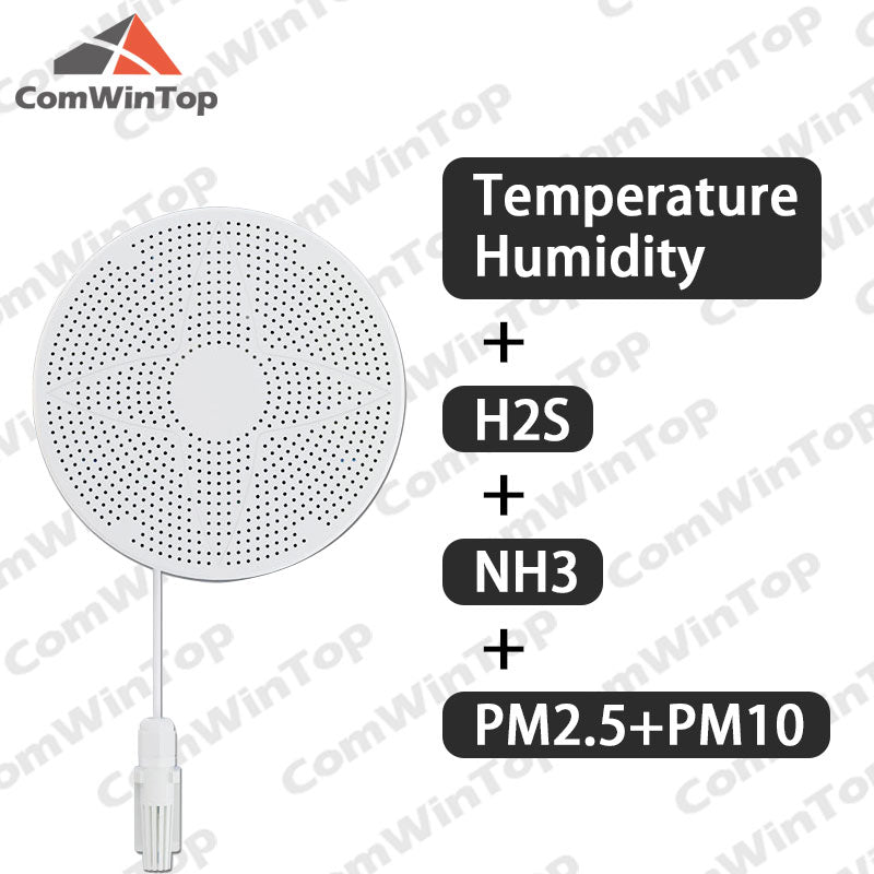 RS485 Modbus Temperature Humidity Pressure Light TVOC PM2.5 PM10 CO2 HCHO O3 O2 H2S CH4 CO NO2 SO2 H2 NH3 Air Quality Sensor