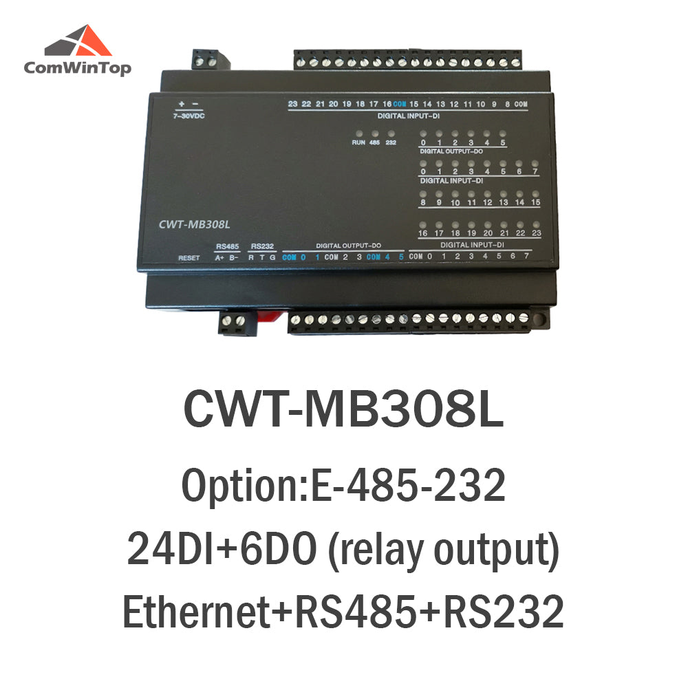 CWT-MB308L 24DI+6DO RS485 RS232 Ethernet Modbus Remote Controller