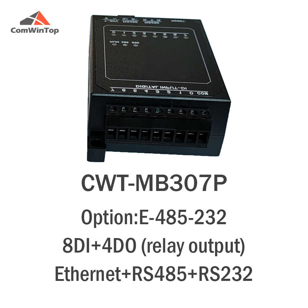 CWT-MB307P 8DI+4DO RS485 RS232 Ethernet Modbus Rtu Tcp Io Acquisition Module