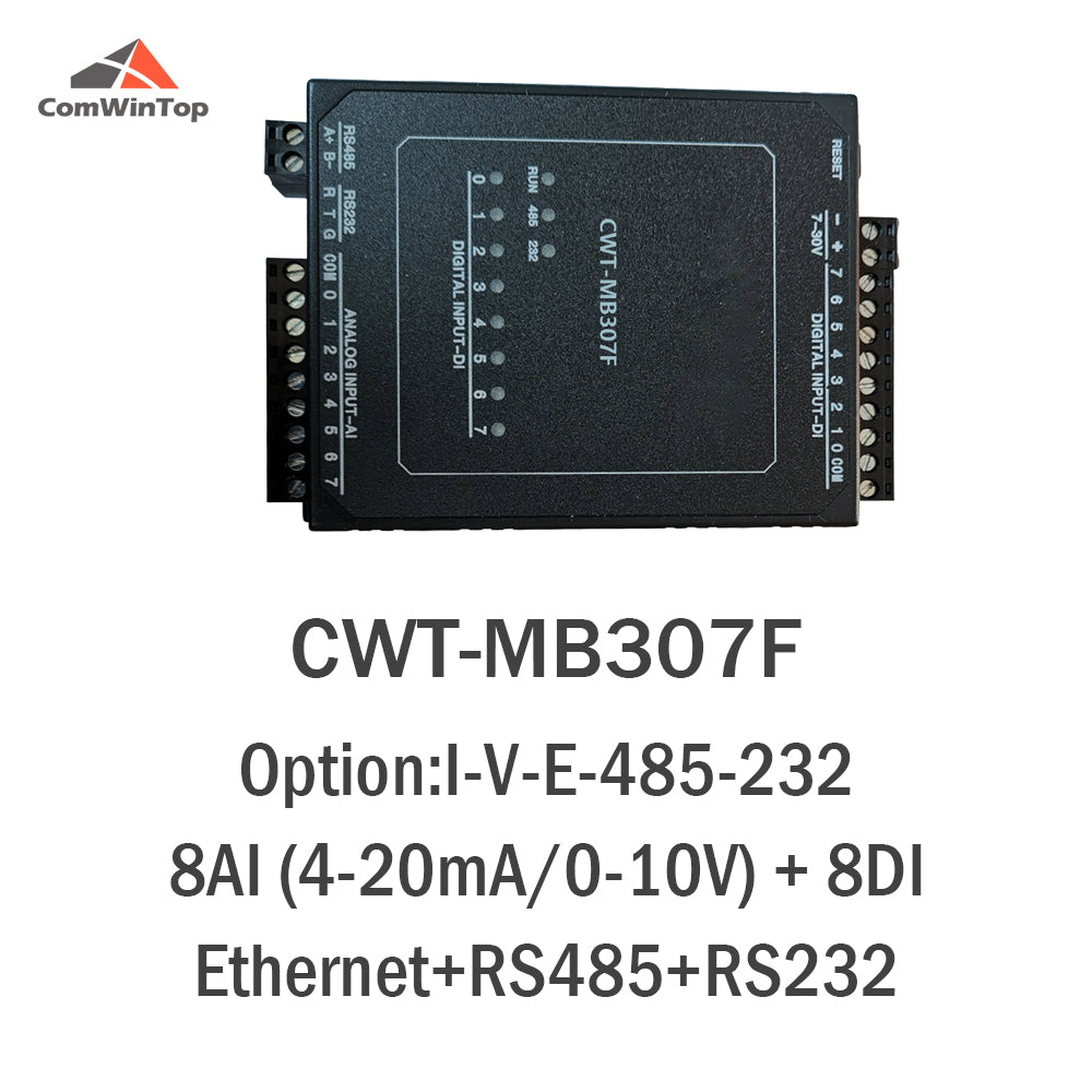 CWT-MB307F 8AI+8DI RS485 Ethernet Modbus Remote Terminal Unit