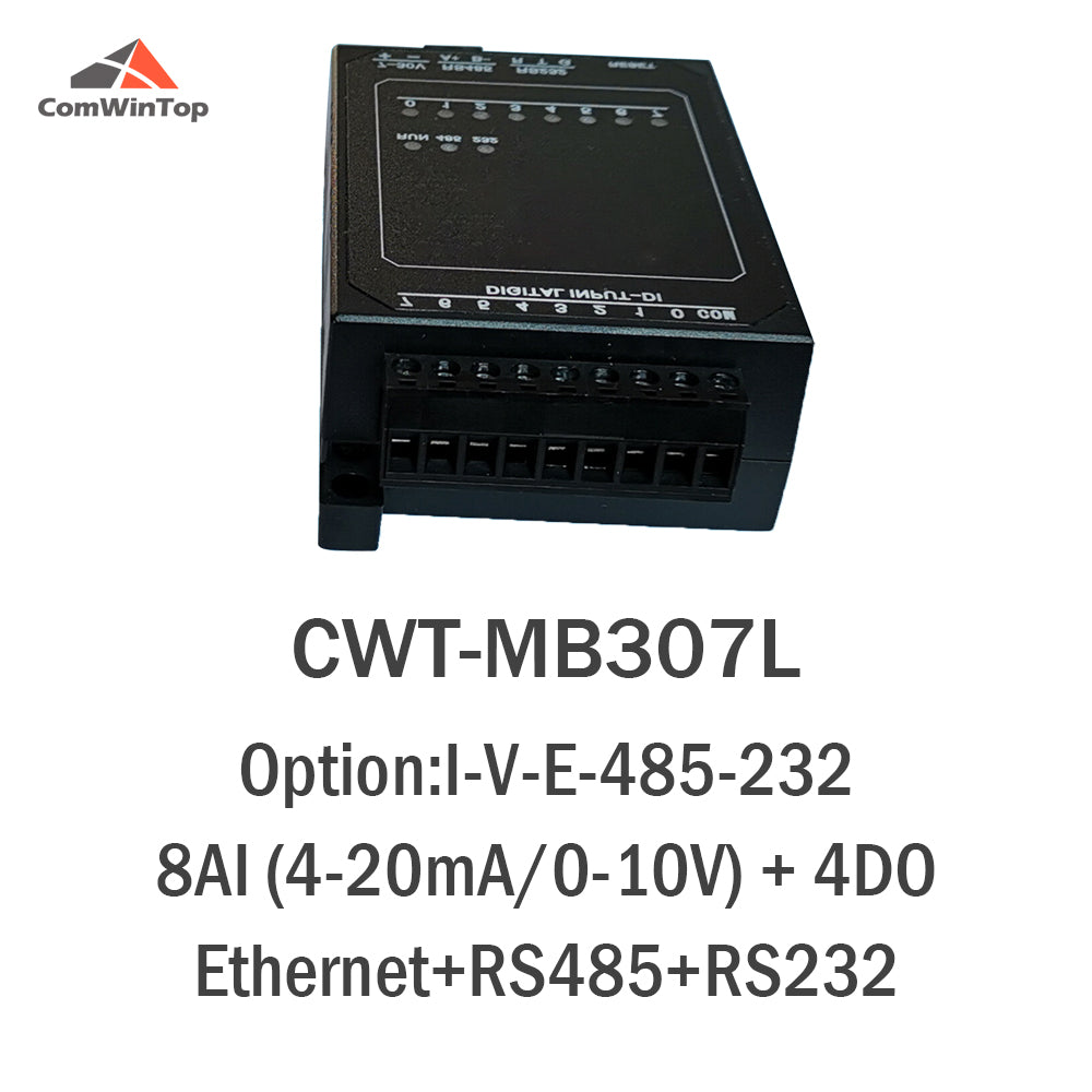 CWT-MB307L 8AI+4DO RS485 RS232 Ethernet Modbus Rtu Tcp Io Acquisition Module