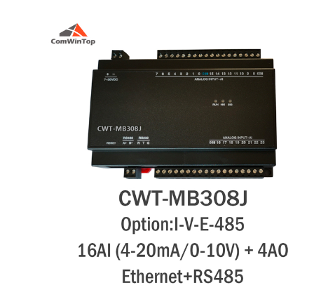 CWT-MB308J 16AI+4Ao Modbus Acquisition Module with 32-bit ATMEL ARM