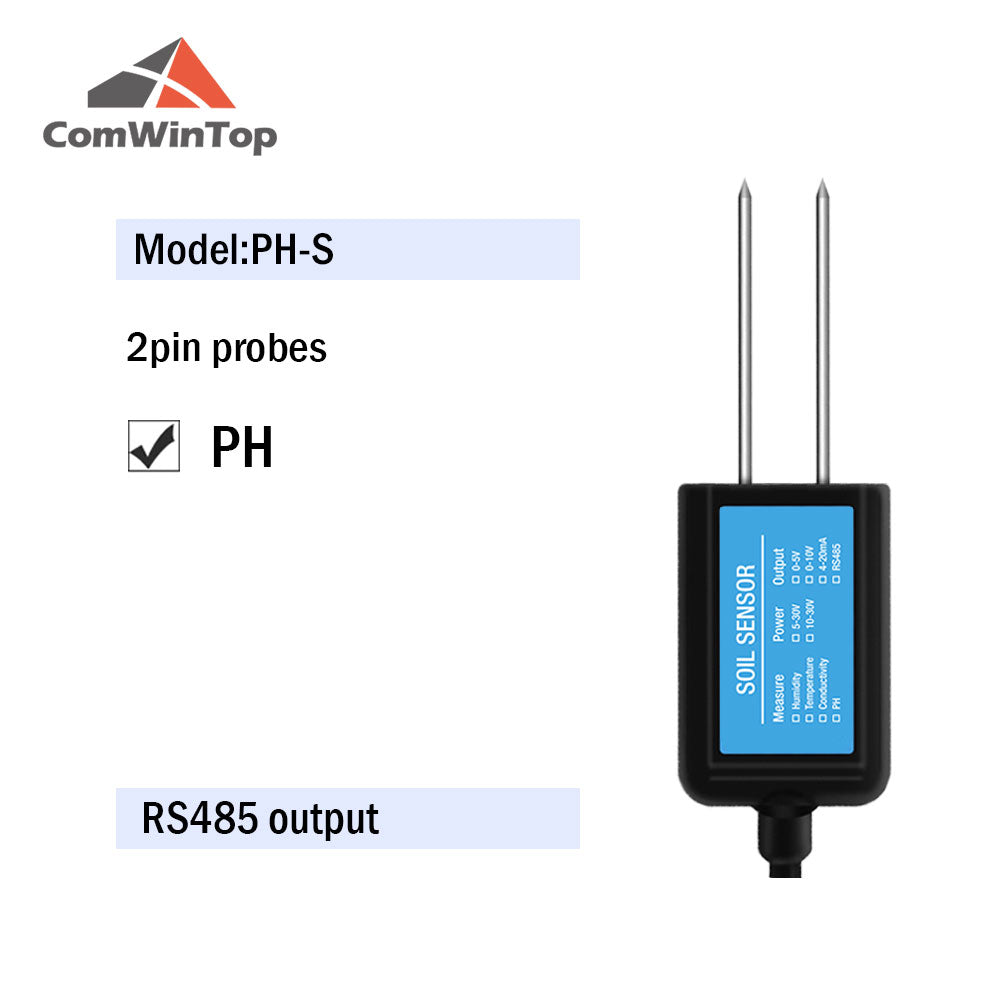 RS485 4-20mA Soil Temperature Humidity Moisture Conductivity EC PH Sensor