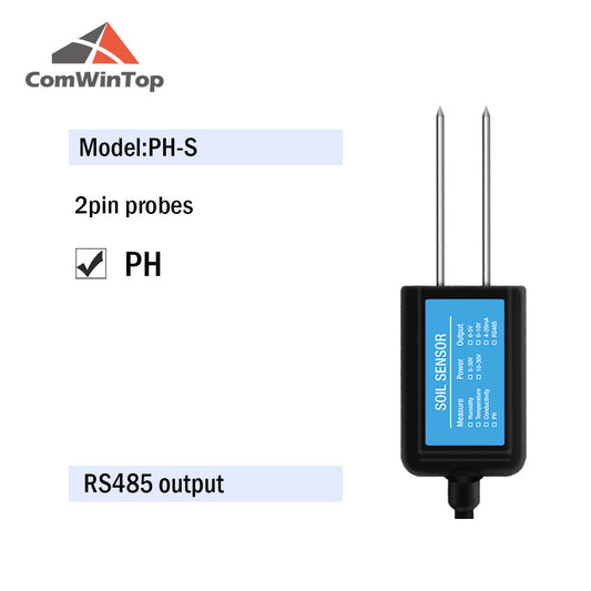 RS485 4-20mA Soil Temperature Humidity Moisture Conductivity EC PH Sensor
