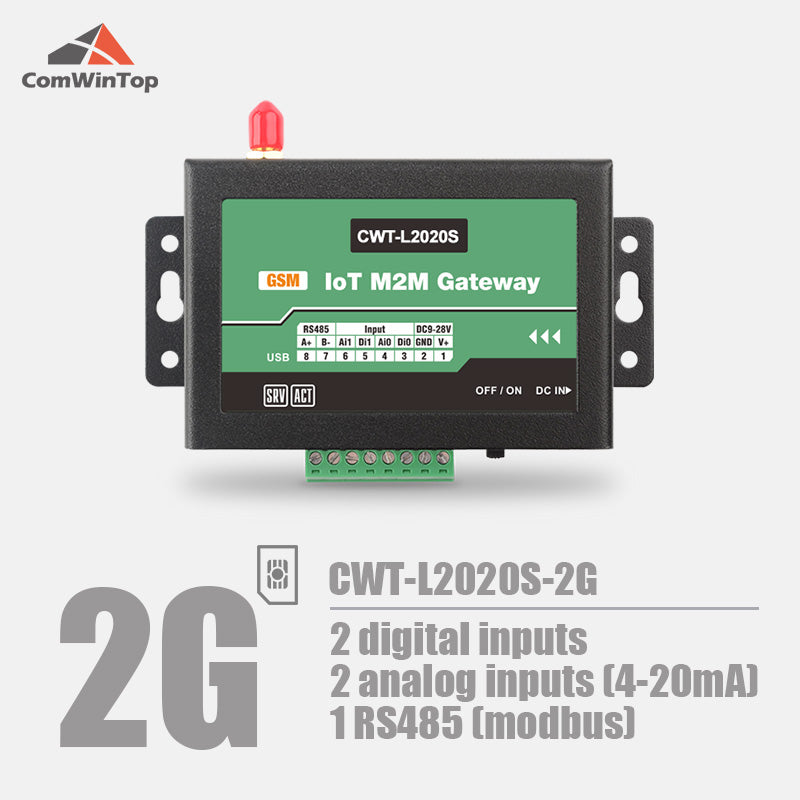 CWT-L2020S 2Di 2Ai RS485 Modbus Gprs 3G 4G Wifi Rtu Modem Iot Gateway